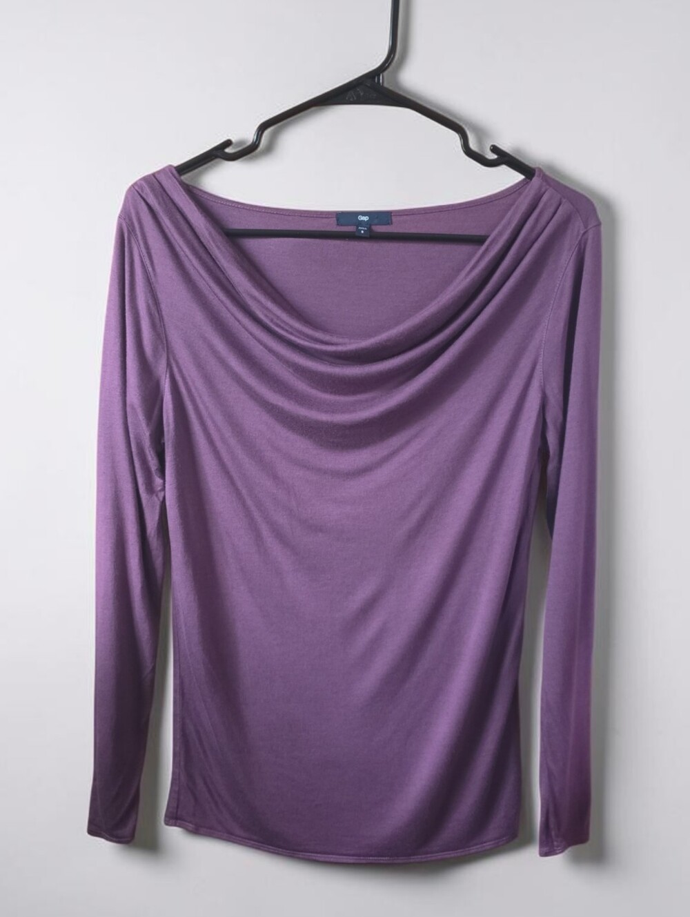 GAP Draped Cowl Neck Long-Sleeve Top-Size Small